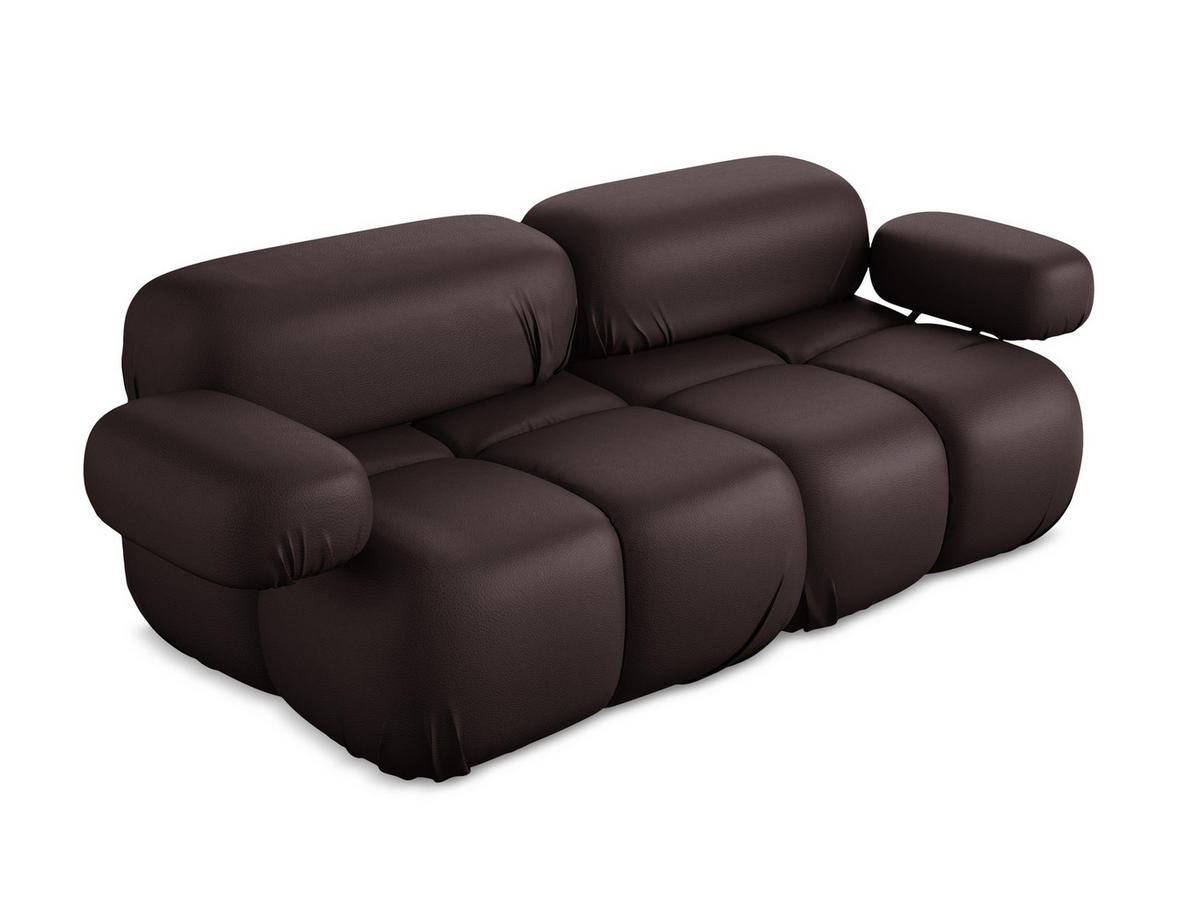 2-SITZER-SOFA Kunstleder Violett - Blau/Pflaume, Leder/Kunststoff (190/70/96cm) - Makamii