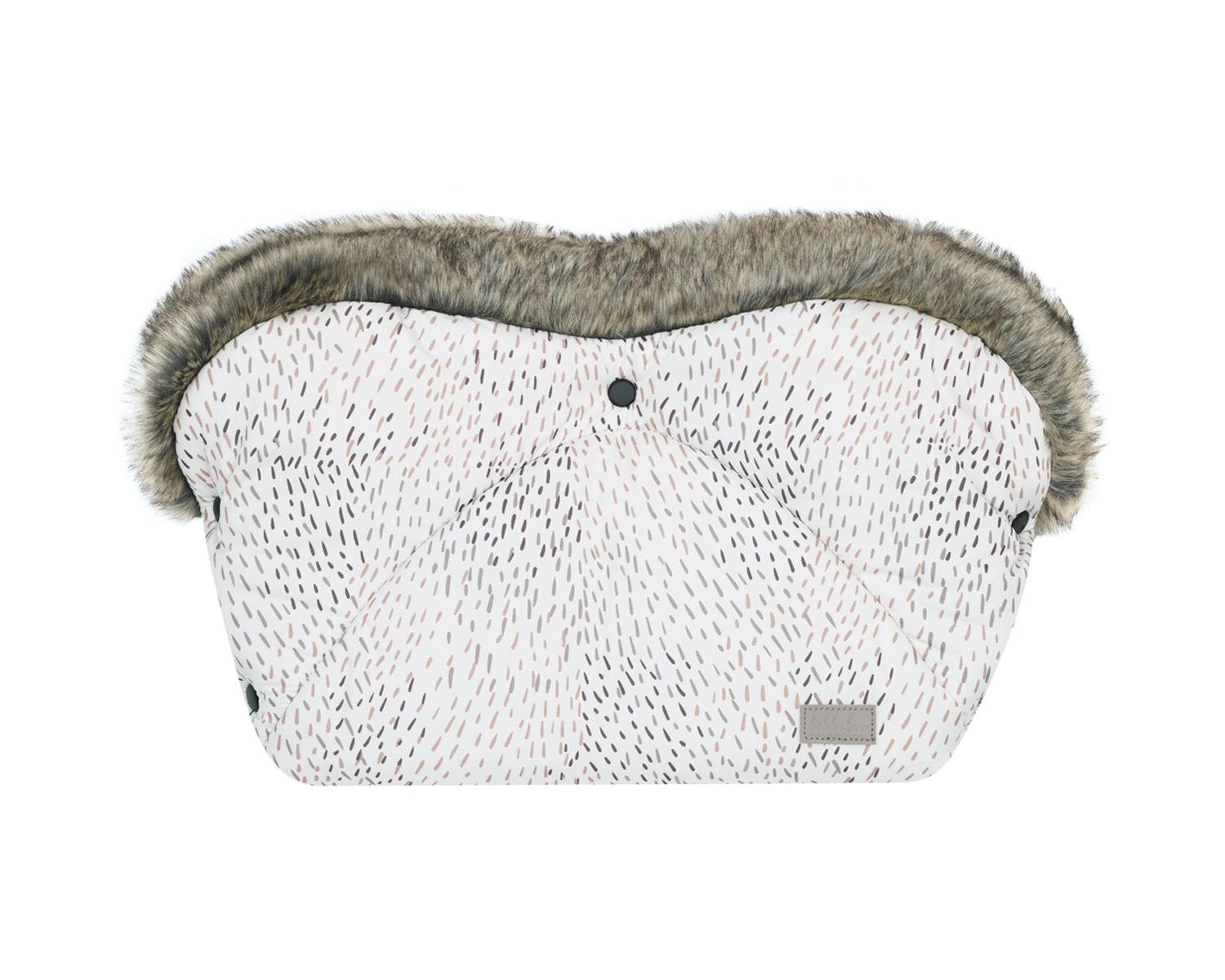KINDERWAGEN-HANDWÄRMER Handwärmer Trendy weiß Handmuff, Fleecefutter, wasserabweisend, Druckknöpfe, Steppdesign - Weiß, Textil (50/3/30cm) - Kikka boo