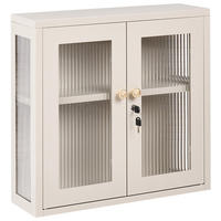 WANDSCHRANK 60 cm Metall Beige Harlyn - Beige, Metall (60/57/18cm) - Beliani
