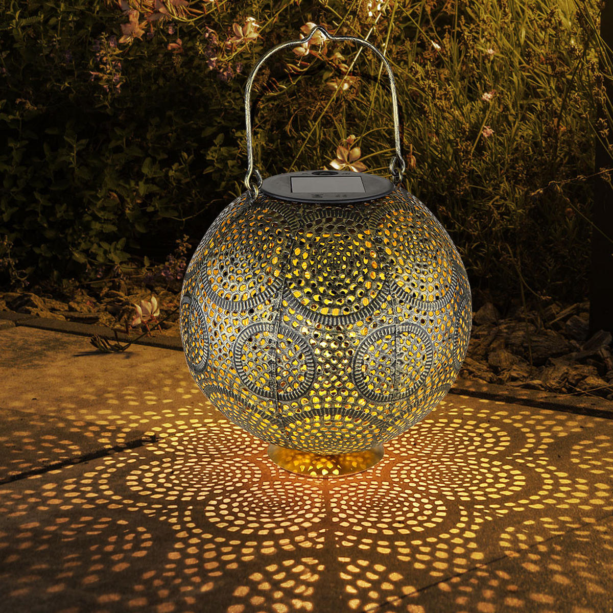 LED AUSSENLEUCHTE Metall Gold - Goldfarben, Kunststoff/Metall (18.5/18.5/28cm) - Globo Lighting