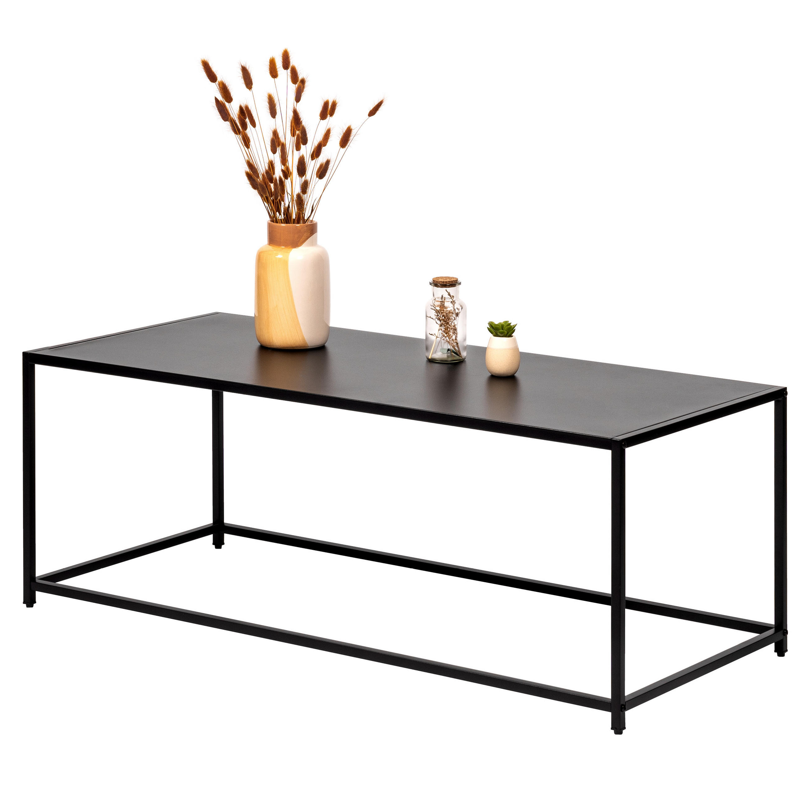 COUCHTISCH, schwarz, Metall - Schwarz, Metall (110/50/41cm) - eluno