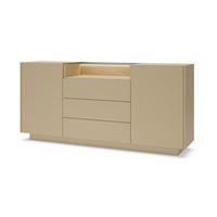 KOMMODE Kiro Braun, mit Schubladen und LED - Braun, Holzwerkstoff (176/83/40cm) - Bettso