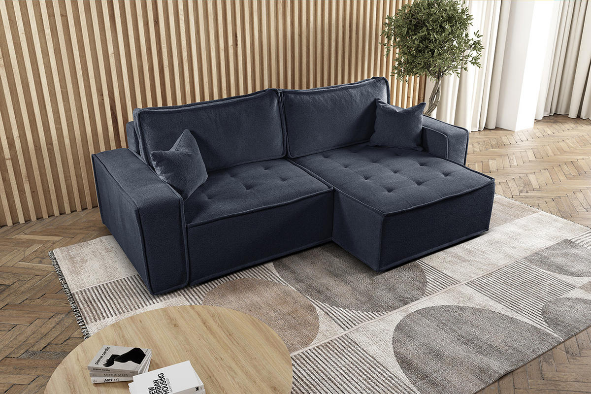 ECKSOFA Bohoo Mit Schlaffunktion Graphit Rechts - Graphitfarben, Holz (248/140cm) - Kaiser Möbel