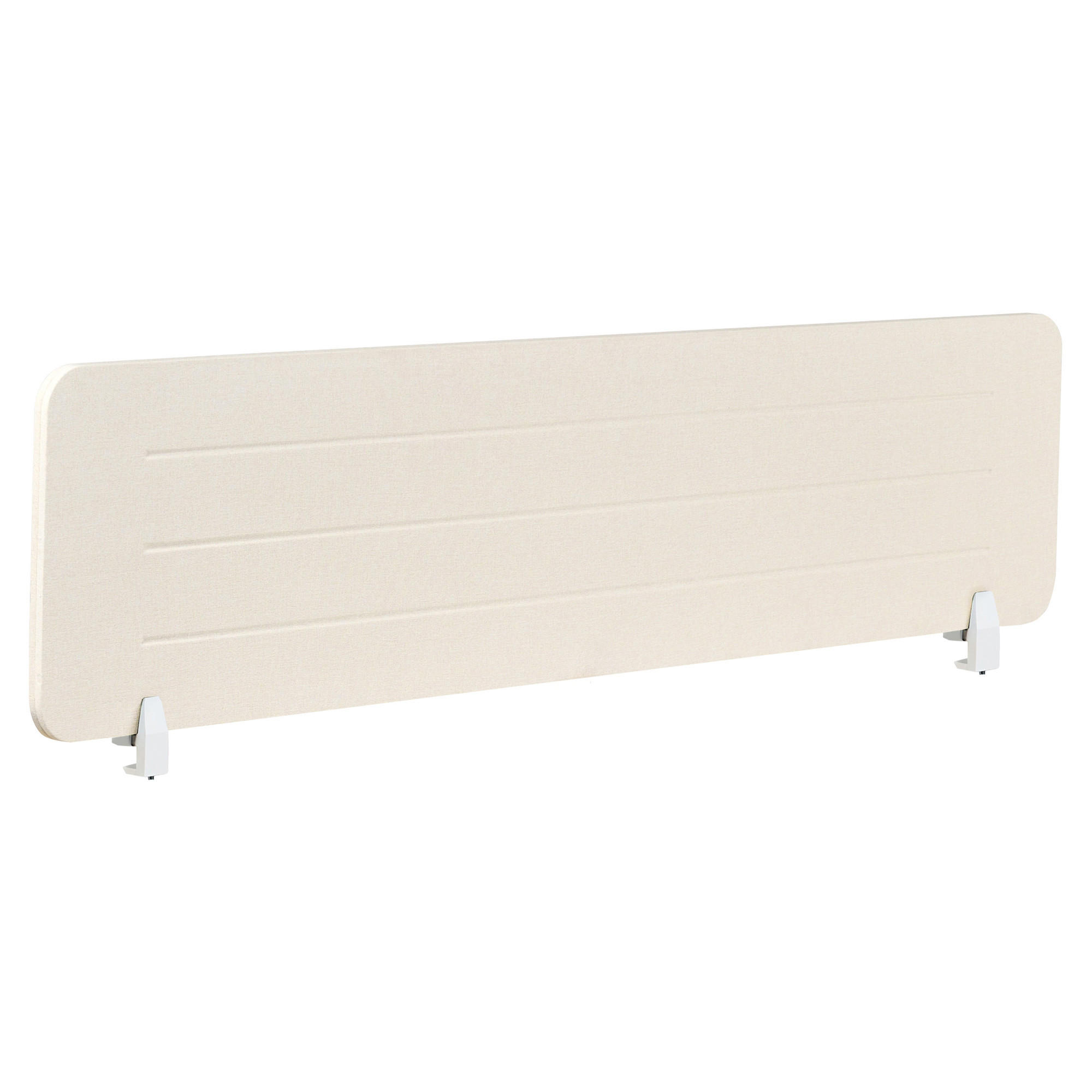 SCHREIBTISCHTRENNWAND 160/40 cm Hellbeige Ziggy - Beige, Textil (160/40/2cm) - Beliani