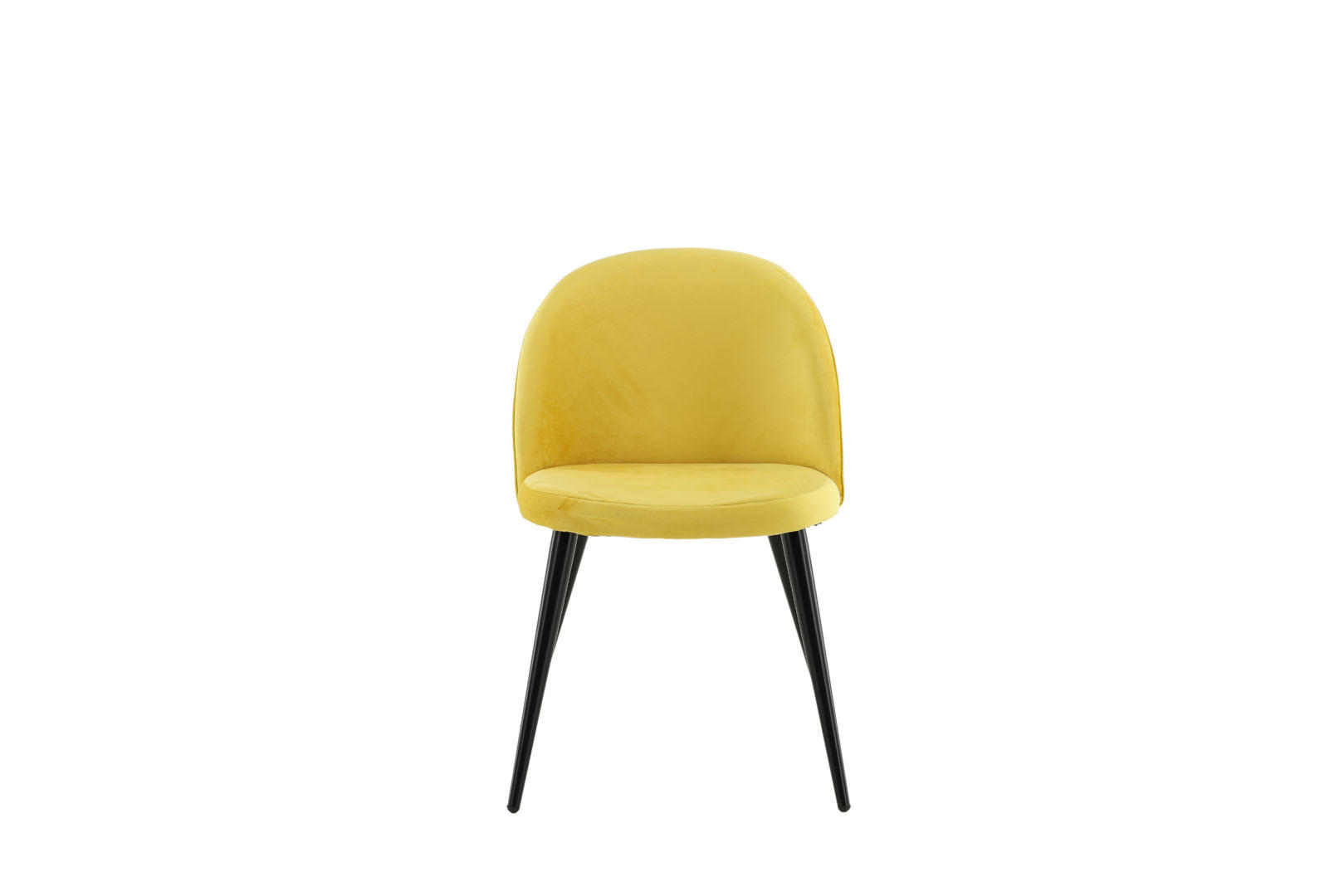 STUHL 2er-Set velours gelb, schwarz - Gelb, Holzwerkstoff (50/77/57cm) - ebuy24