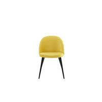 STUHL 2er-Set velours gelb, schwarz - Gelb, Holzwerkstoff (50/77/57cm) - ebuy24