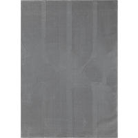 TEPPICH Kurzflor KASOS Waschbar Geometrisch Polyester Grau 160 x 230 cm - Grau, Textil (160/230cm) - KADIMA DESIGN