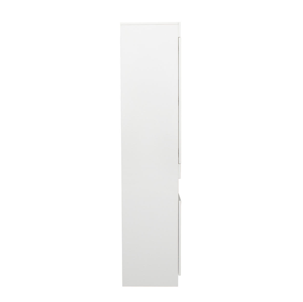 VITRINE, Weiß Hochglanzfront mit 16-Farben USB-LED, 2 Glasböden, 50/40/180 cm, Weiß - Weiß, Holzwerkstoff (40/180/50cm) - Modfu