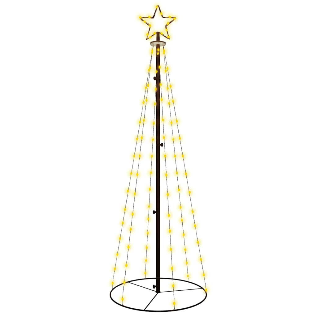 WEIHNACHTSBAUM Kegelform Warmweiss 108 Leds 70/180 Cm - Weiß, Metall (180cm) - vidaXL