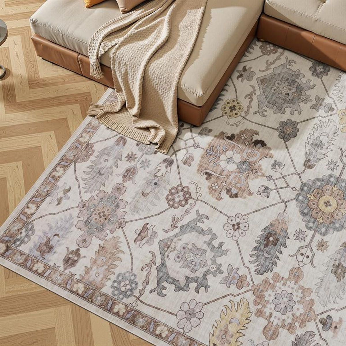 TEPPICH waschbar Flanel Multicolor 80x150 cm - Multicolor, Textil (80/150cm) - Vercai Rugs