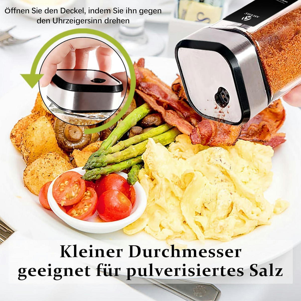 GEWÜRZGLÄSER 35-teiliges Set mit 3 Kalibern 120ml - Multicolor, Glas (4.7/9.7/4.7cm)