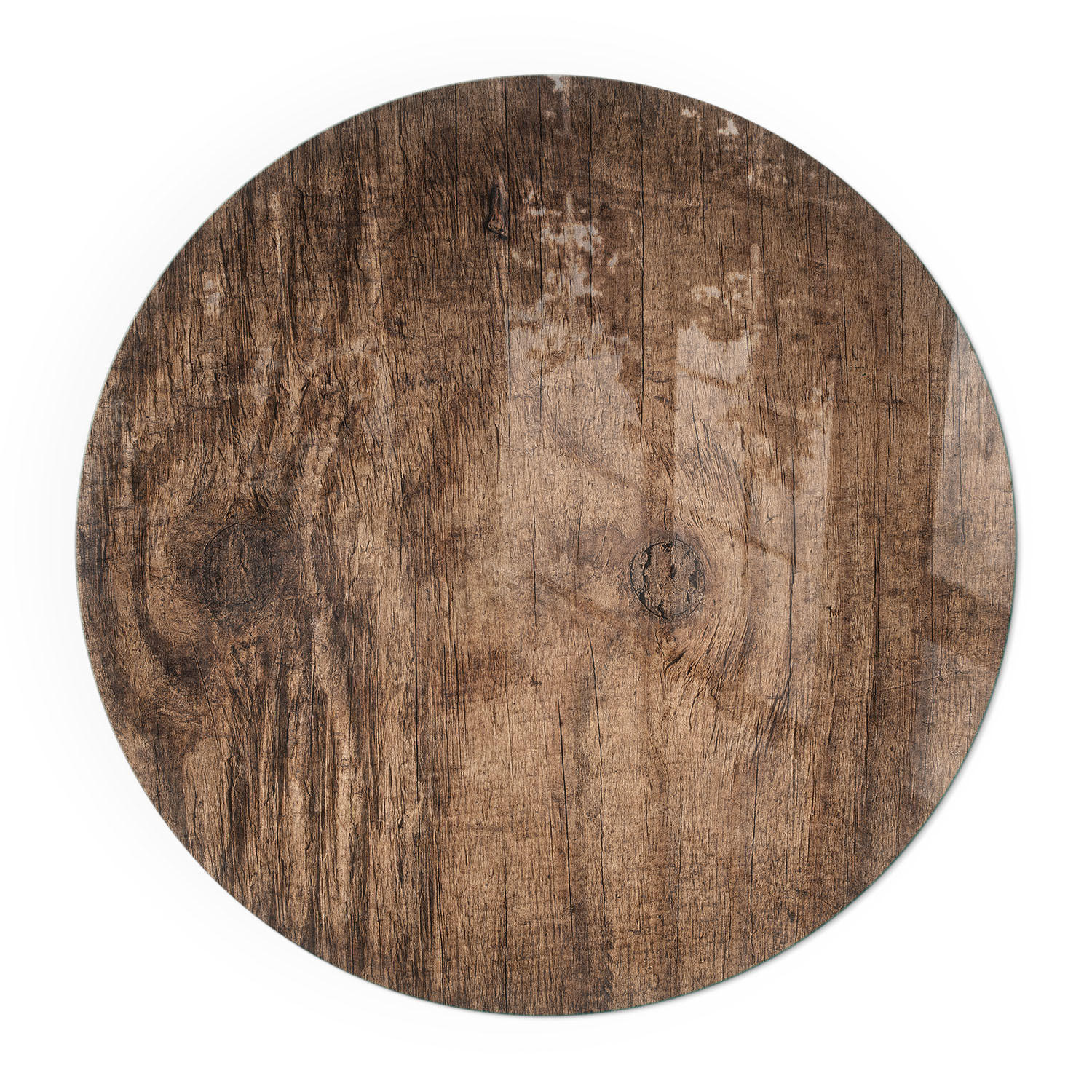 GLASPLATTE für Kamin Ø 100 cm - Braun, Glas (100/100/0.4cm) - TULUP