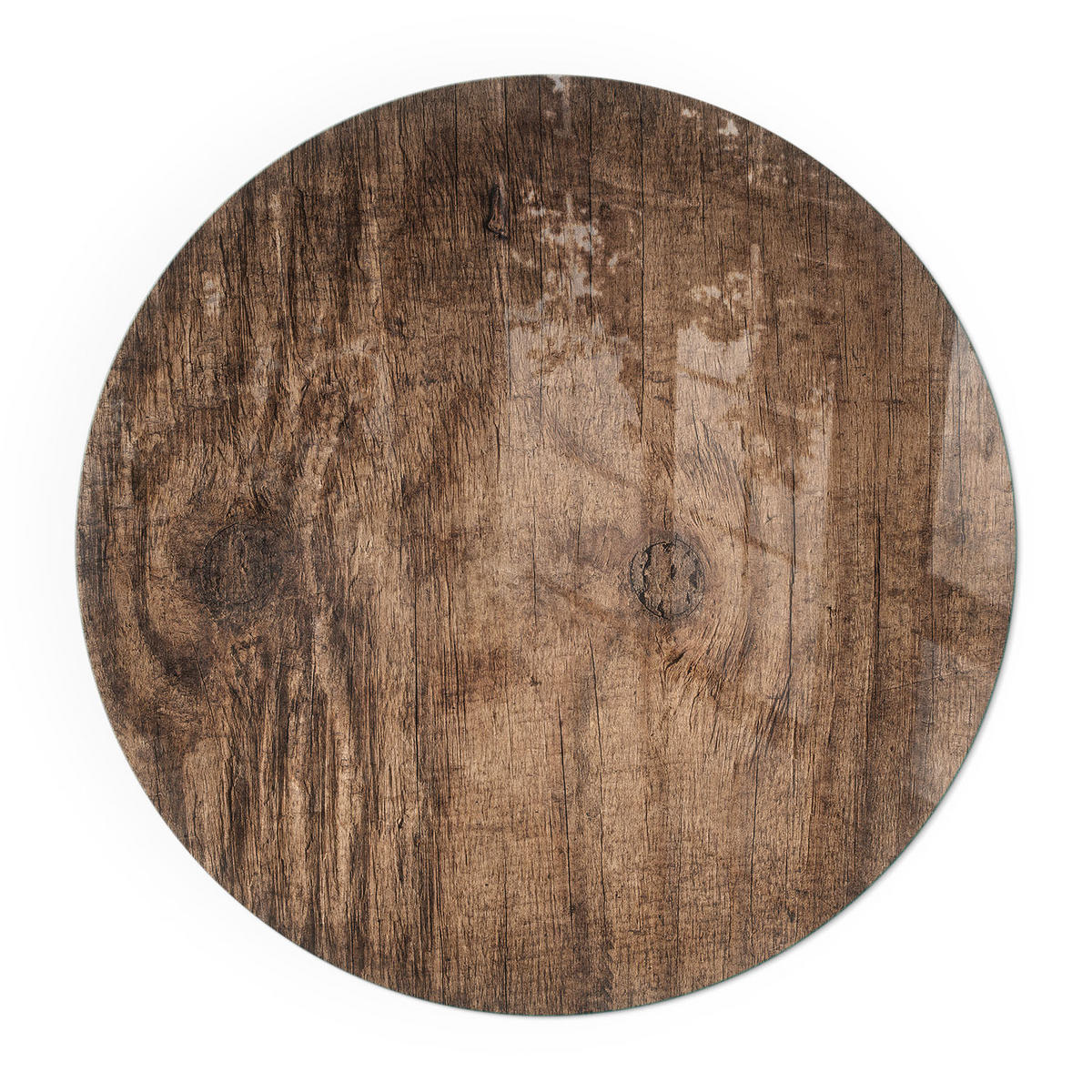 GLASPLATTE für Kamin Ø 100 cm - Braun, Glas (100/100/0.4cm) - TULUP