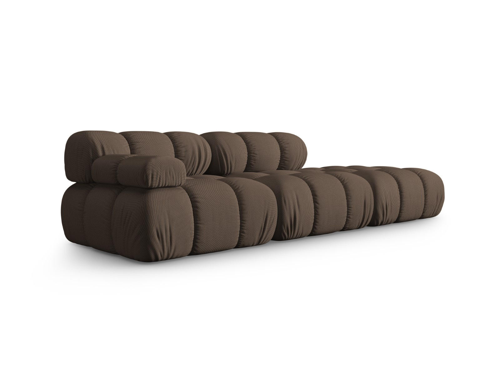 SOFA modular rechts Bellis aus 3D-Stoff braun 4 Sitzplätze - Braun, Textil (282/70/94cm) - Micadoni