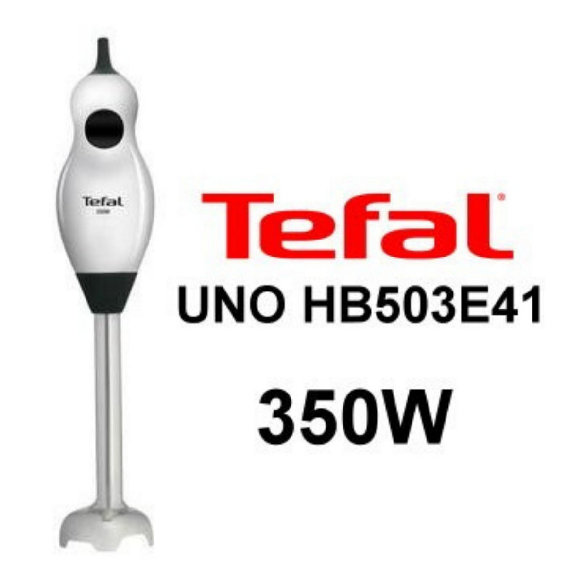STABMIXER PowerMix 350, Handmixer 350W, Pürierstab Küche, Edelstahl Mixer, Smoothie Mixer, Küchenmixer Elektrisch, Kompakt Design - Silberfarben, Kunststoff/Metall (6/6/34cm) - Tefal