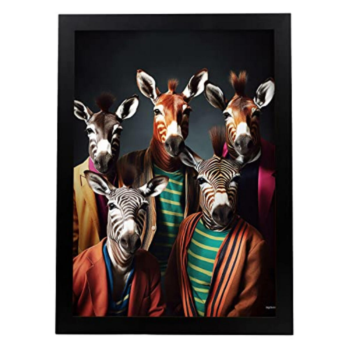 POSTER Okapi Mode A3 Schwarzer Rahmen - Schwarz, Papier (29.7/5/42cm) - Nacnic