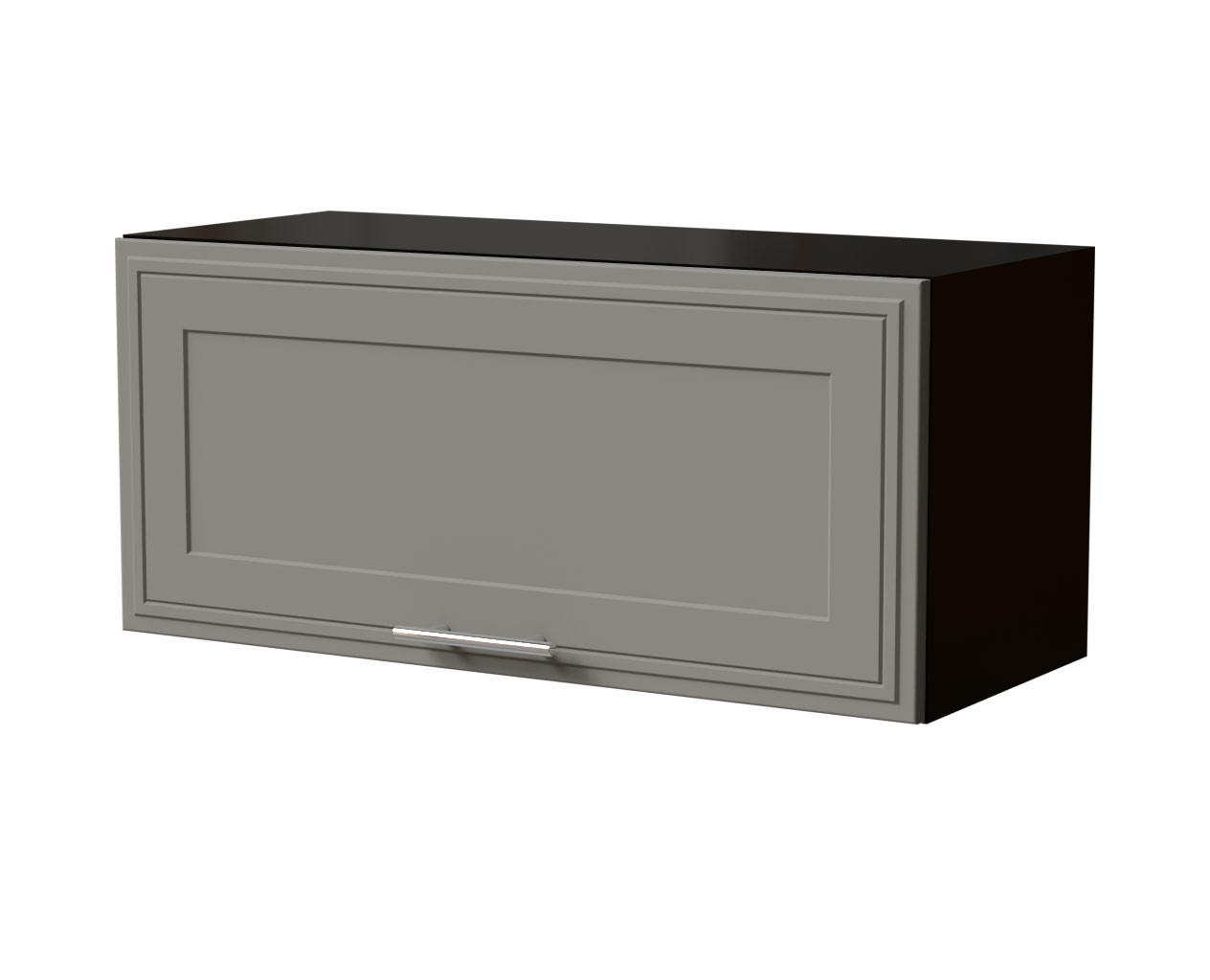 KLAPPHÄNGESCHRANK Salo W4B/80 Schwarz / Dust Grey Matt 80 / 32,5 / 36cm - mit Blum Aventos Klappenbeschlag - Schwarz/Grau, Holz/Holzwerkstoff (80/36/32.5cm) - Feldmann-Wohnen
