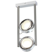 LED DECKENLEUCHTE BARONI Silber matt - Silberfarben, Glas (19.5/19.5/40cm) - Globo Lighting