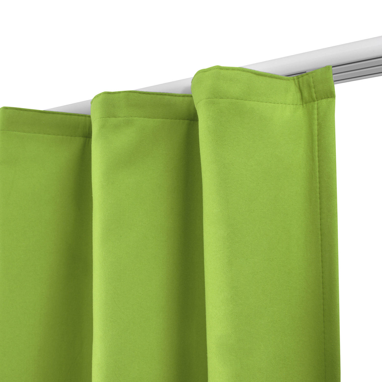 VORHANG Amelie TK mit Kräuselband 140x245cm Grün (2tlg) - Grün, Textil (140/245/1cm) - Beautissu 