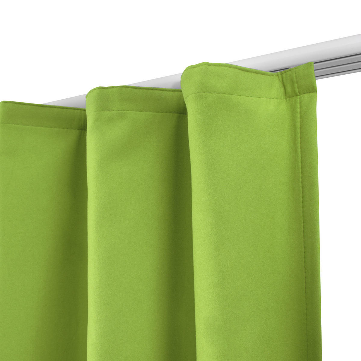 VORHANG Amelie TK mit Kräuselband 140x245cm Grün (2tlg) - Grün, Textil (140/245/1cm) - Beautissu 