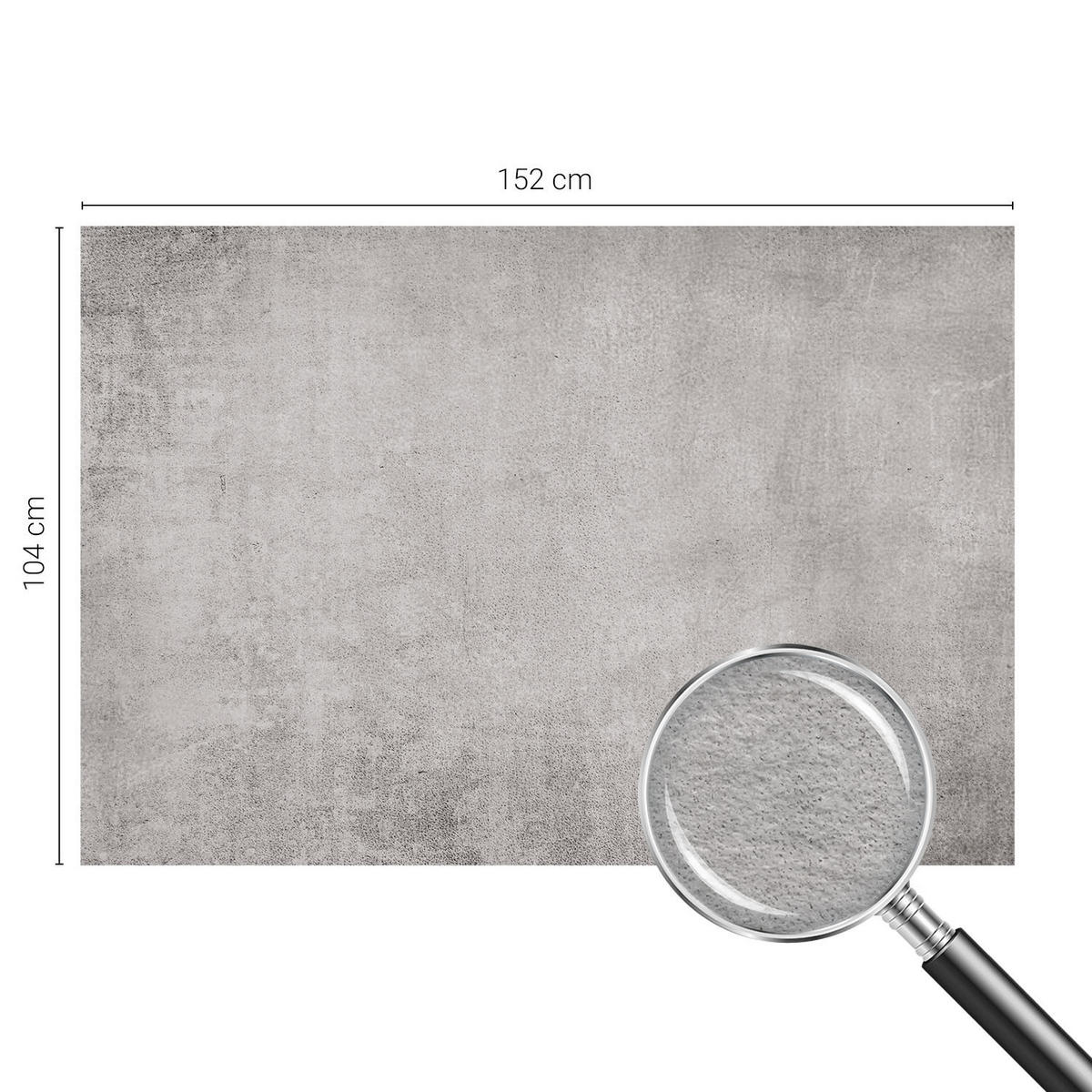 FOTOTAPETE 152x104 cm - Betonmuster - Grau, Textil (152/104cm) - Wallfluent
