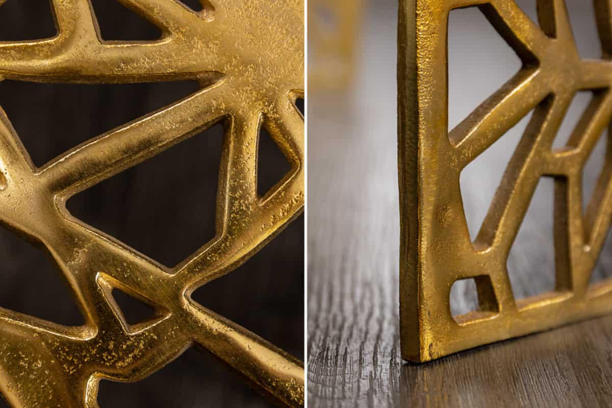COUCHTISCH ABSTRACT rechteckig Gold 60cm - Goldfarben, Metall (60/60/31cm) - riess-ambiente