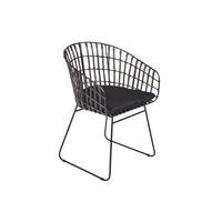 ESSZIMMERSTUHL LIMA - Anthrazit/Schwarz, Naturmaterialien/Metall (45/80/45cm) - SAM