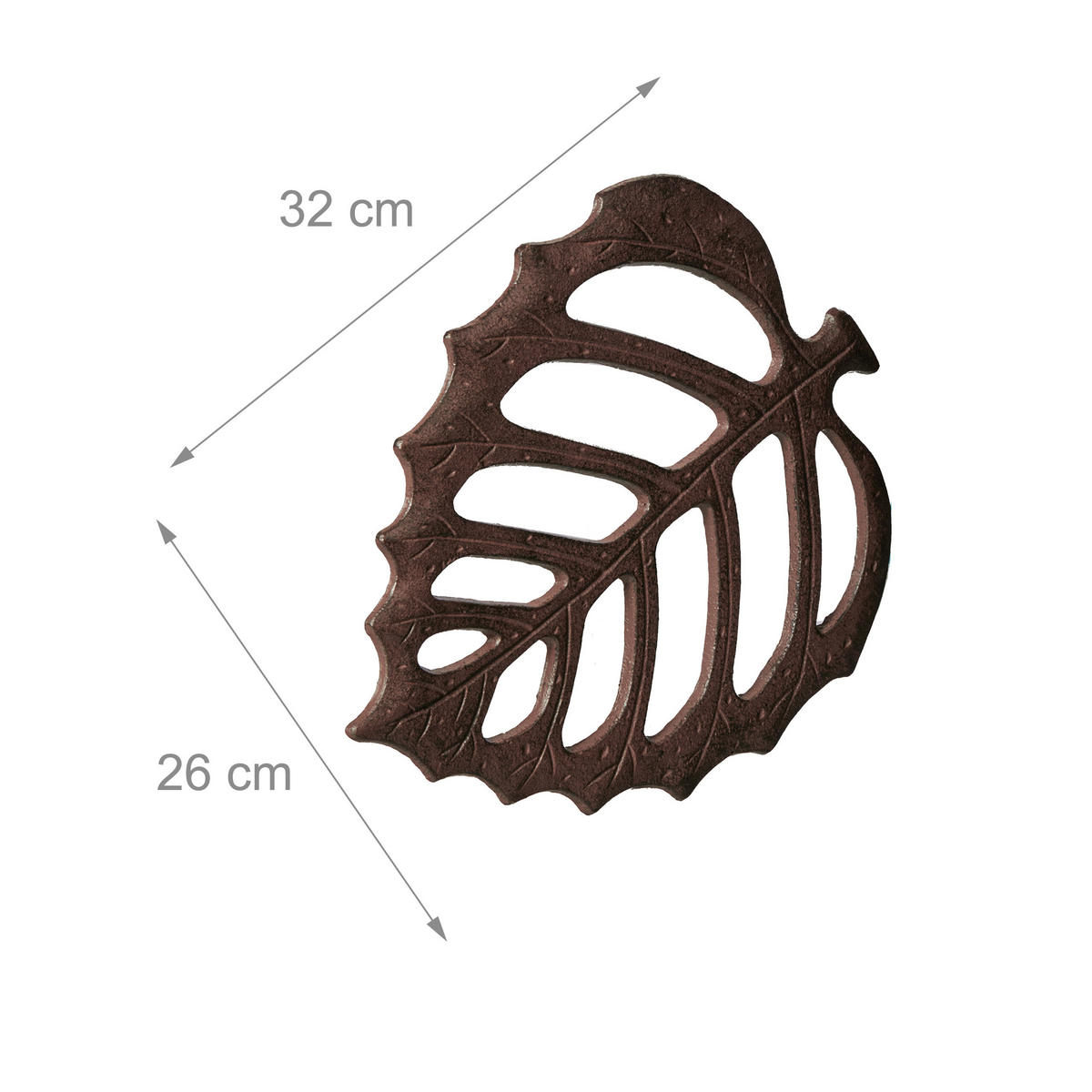 TRITTSTEIN - Braun, Metall (26/0.5/32cm) - Relaxdays