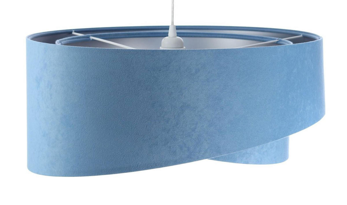 HÄNGELEUCHTE Blau 50/23 cm - Silberfarben, Kunststoff (50/1.3/23cm) - ONZENO