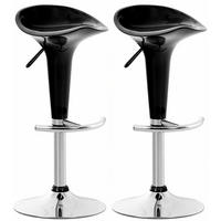BARHOCKER Saddle 2er Set 37x37x87 cm schwarz - Schwarz, Kunststoff (37/87/37cm) - furnicato