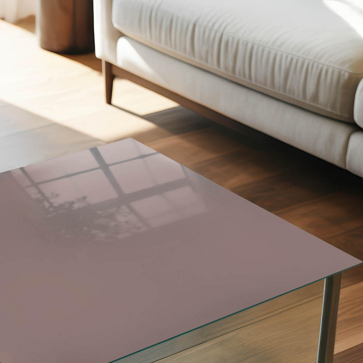 GLASPLATTE 80x60 cm – Pastellbraun - Pink, Glas (0.4/80/60cm) - ArtPrintCave