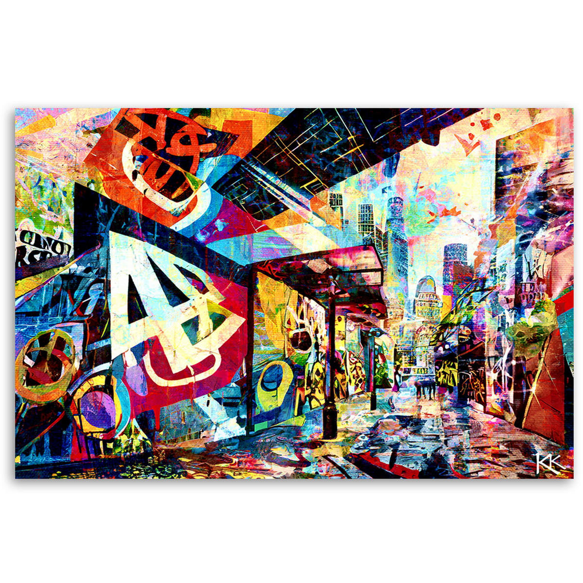 KUNSTDRUCK Lila 90/60 cm - Lila, Textil (90/60cm) - KUNSTLOFT