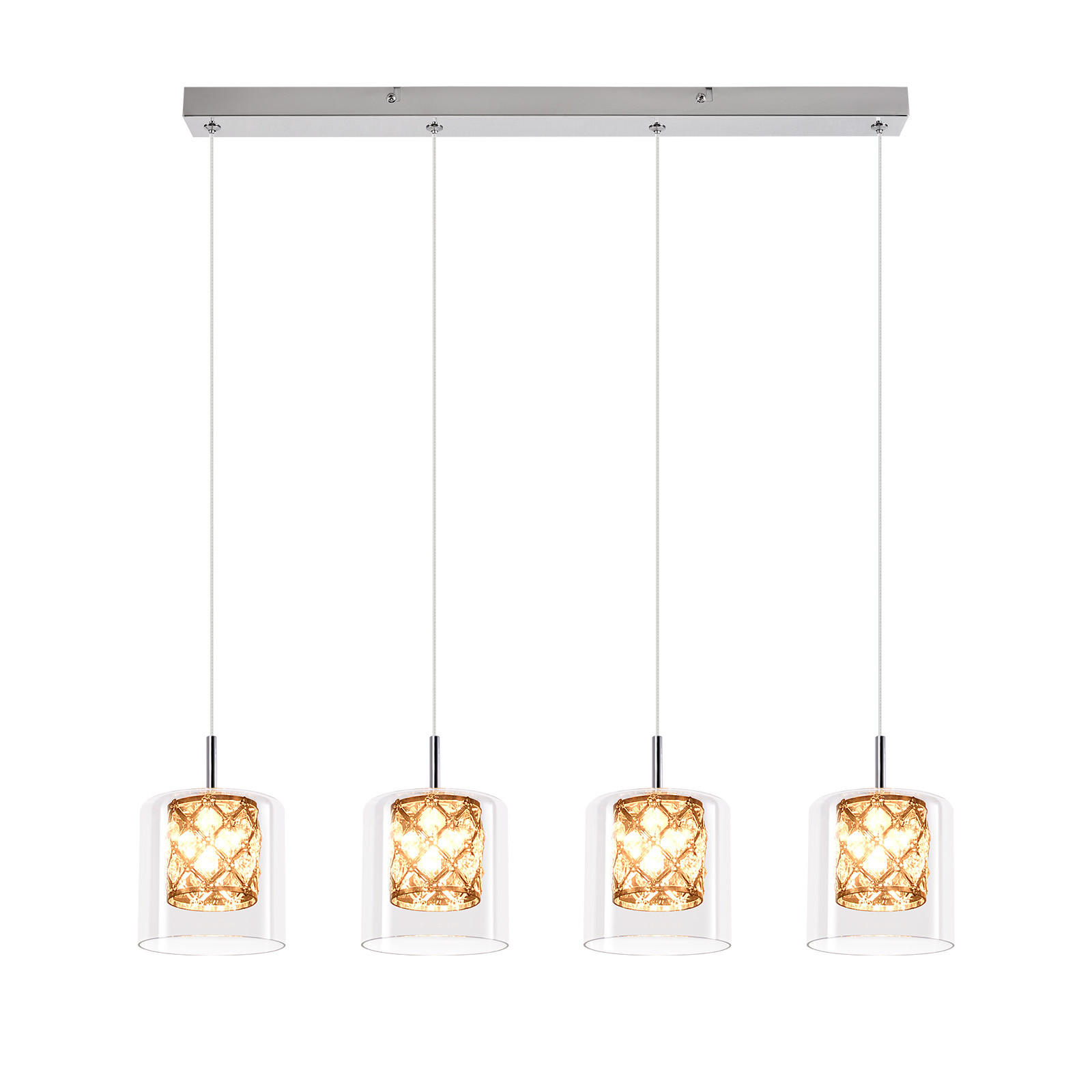 HÄNGELEUCHTE Mark 58/5/140 cm - Silberfarben, Metall (5/58/140cm) - Nettlife