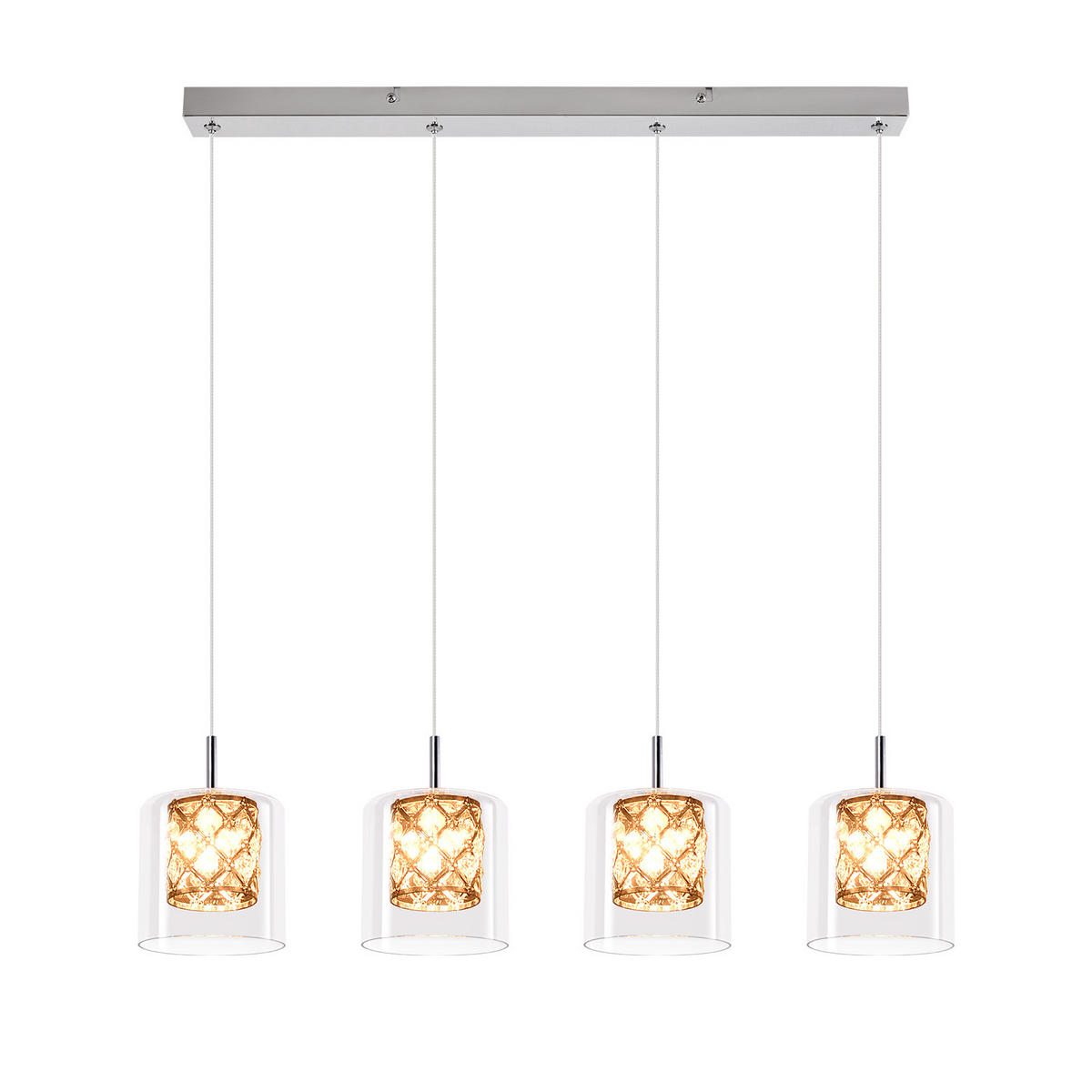 HÄNGELEUCHTE Mark 58/5/140 cm - Silberfarben, Metall (5/58/140cm) - Nettlife
