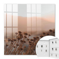 SCHLÜSSELBOX Weiß 30x30 cm – Türöffnung nach rechts - Herbstlandschaft - Braun, Metall (30/30/5cm) - TULUP