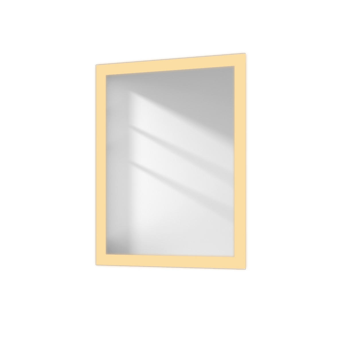 BADSPIEGEL mit Beleuchtung 60/45/3,5 cm - Weiß, Glas (45/3.5/60cm) - EMKE