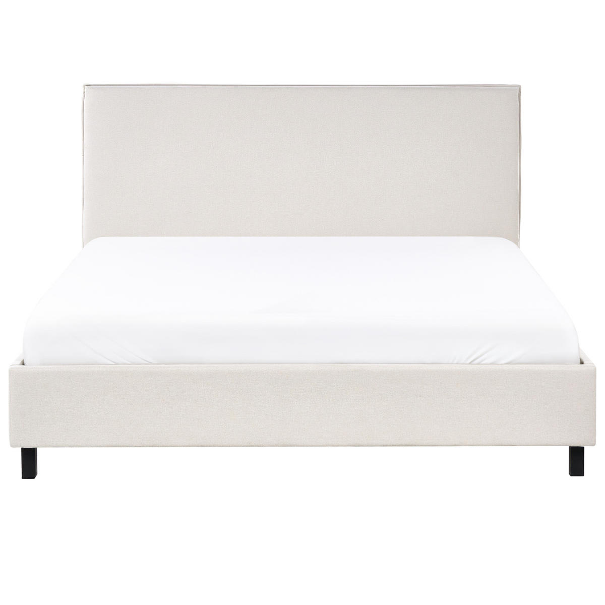 BETT mit Lattenrost 160/200 cm Stoff Beige Sennez - Beige, Textil (160/200cm) - Beliani