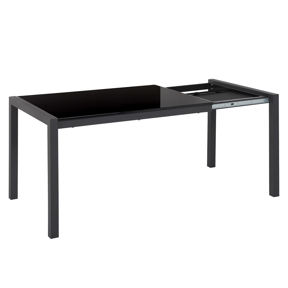 ESSTISCH 120-160/80/75 cm Schwarz Rechteckig Granada - Schwarz, Holzwerkstoff (160/80/75cm) - Beliani