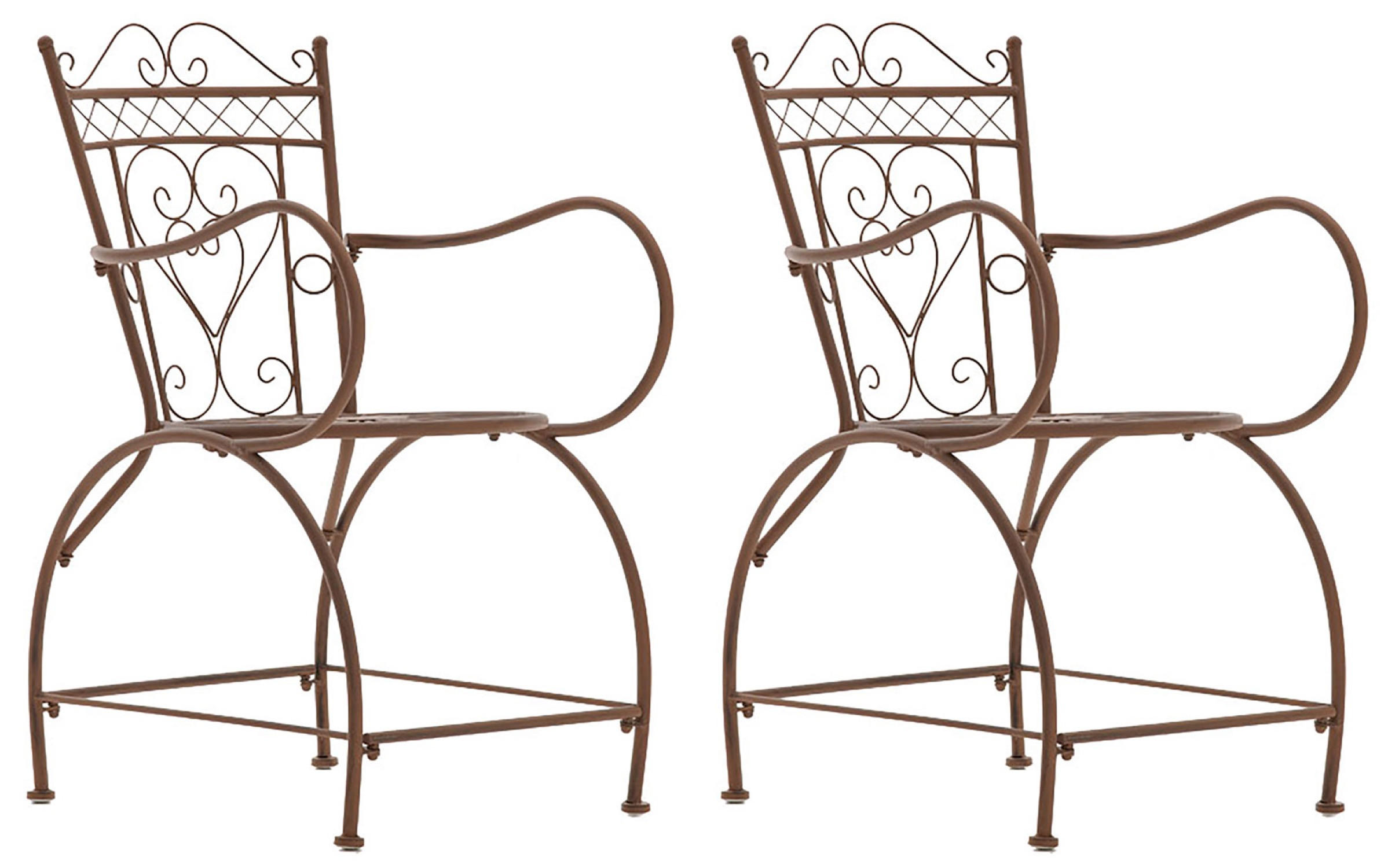 GARTENSTÜHLE Sheen - 2er Set - antik braun - Braun, Metall (48/48/88cm) - TPFGarden
