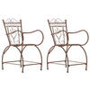 GARTENSTÜHLE Sheen - 2er Set - antik braun - Braun, Metall (48/48/88cm) - TPFGarden