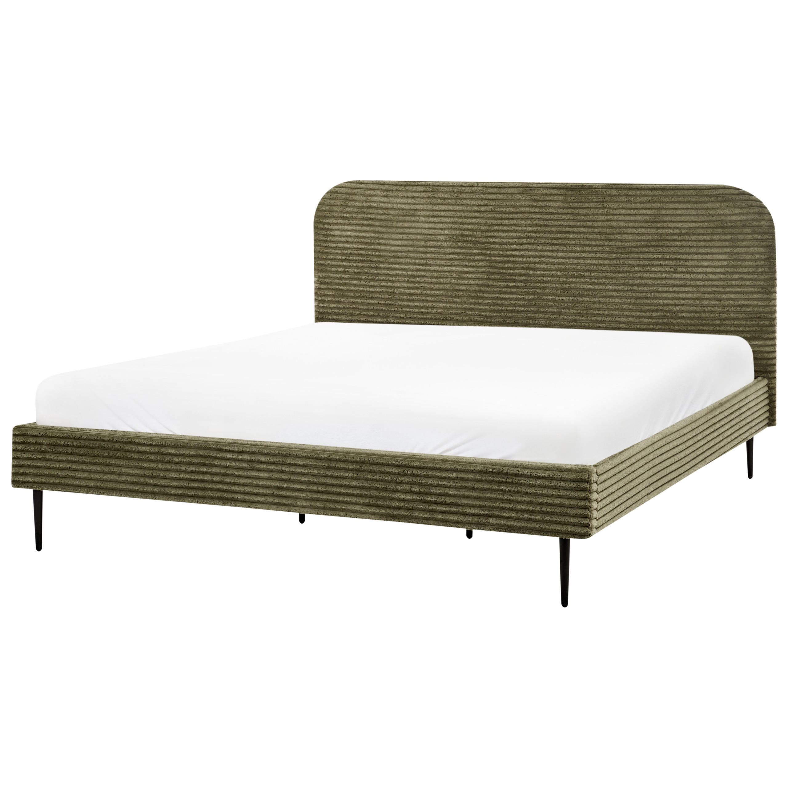 POLSTERBETT mit Lattenrost 180x200 cm Grün Flayat - Grün, Textil (180/200cm) - Beliani