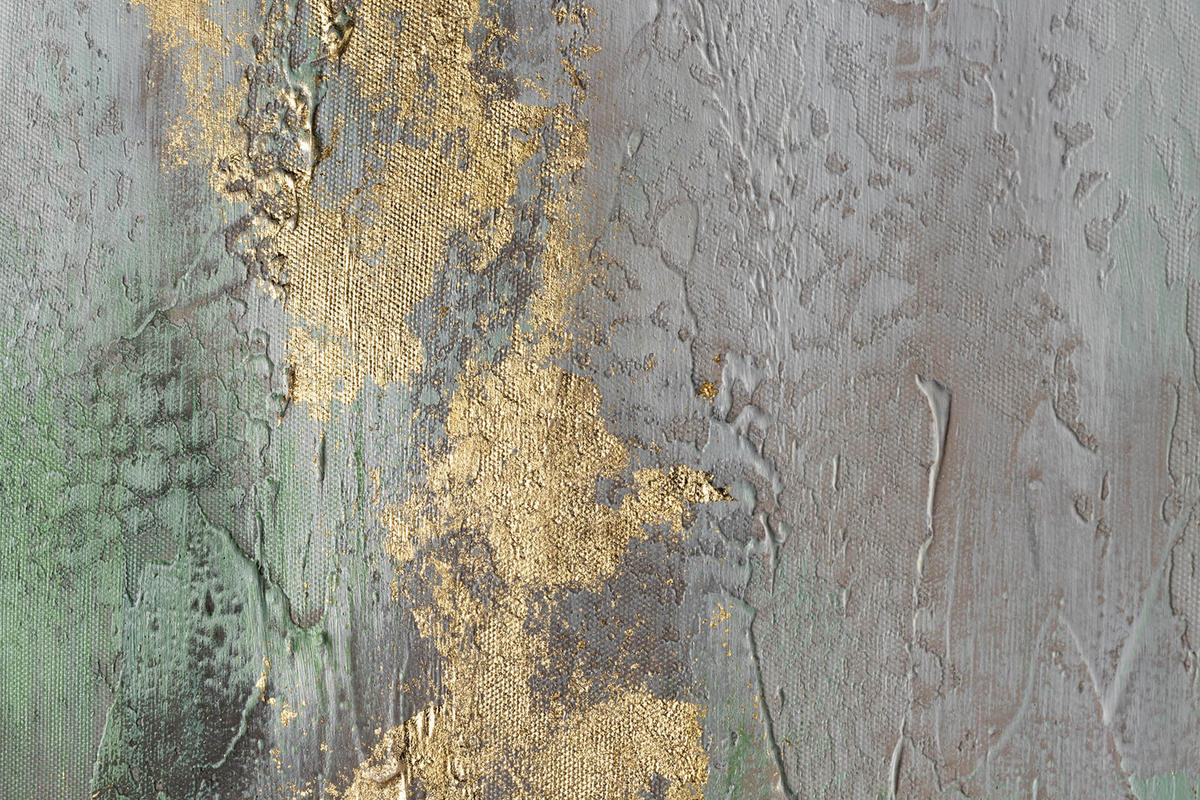 ÖLGEMÄLDE 120/80 cm - Grün, Holz/Textil (120/80cm) - KUNSTLOFT