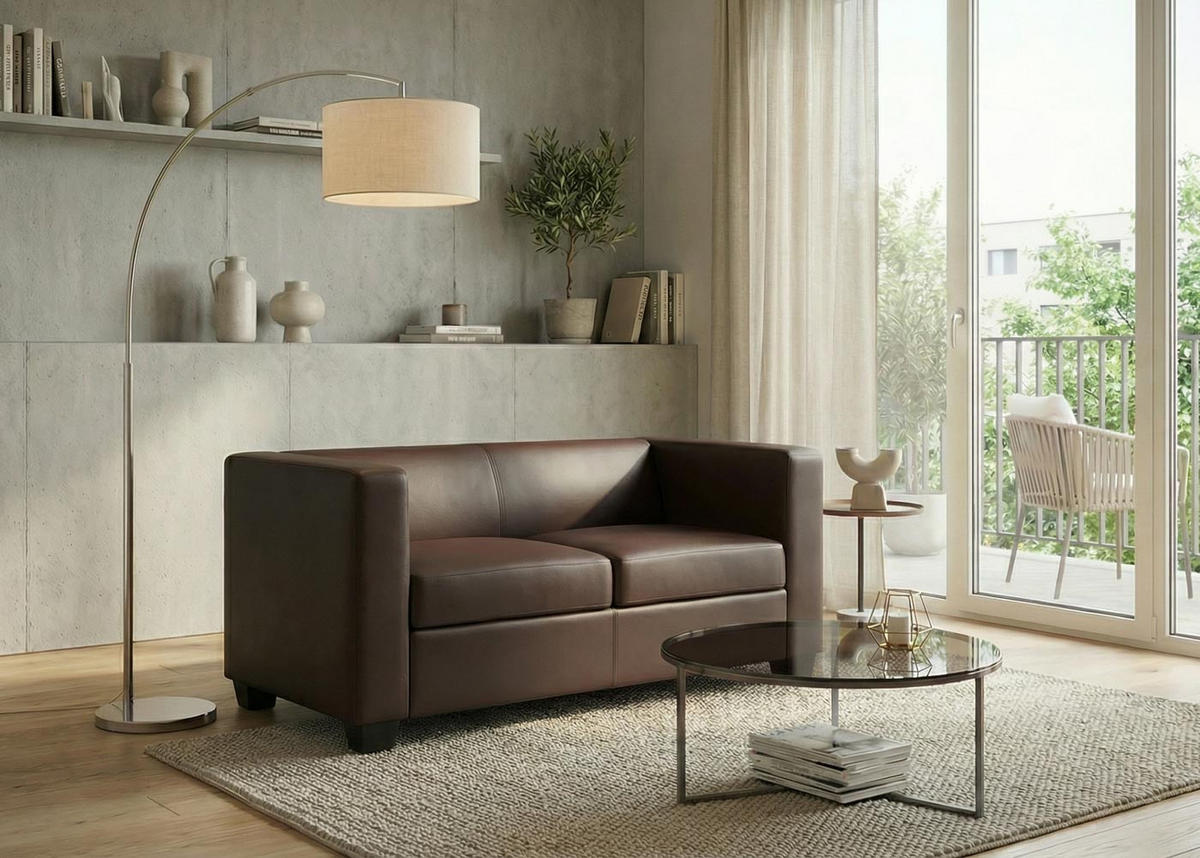 2ER SOFA Braun - Braun, Textil (137/70/75cm) - MCW