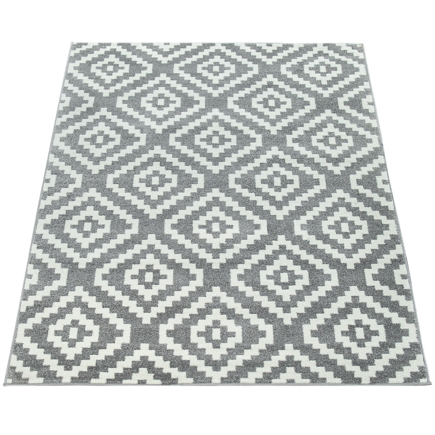 Paco Home Kurzflorteppich Dunkelgrau 140x200 cm