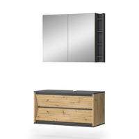 KOUPELNOVÝ NÁBYTEK Edelin Antracit/Artisan - antracitová, kompozitní dřevo (100/50/45cm) - Vicco