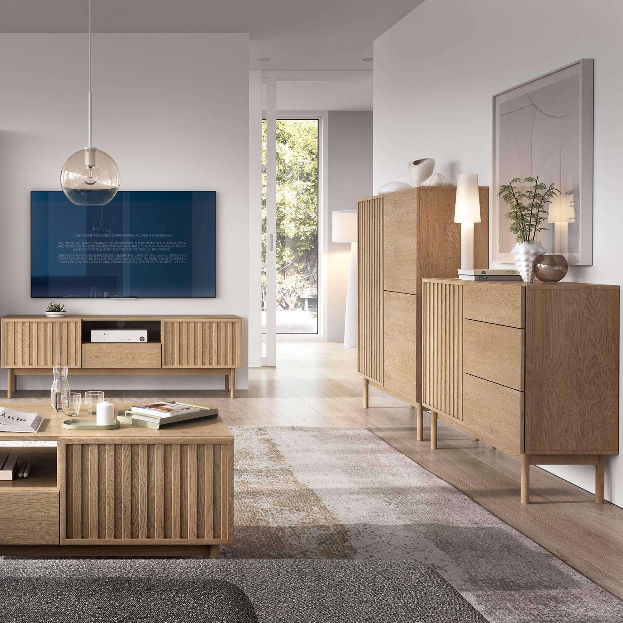 KOMMODE HARMA,Eichefarben - Eichefarben, Holzwerkstoff (106/84/37cm) - KONSIMO®