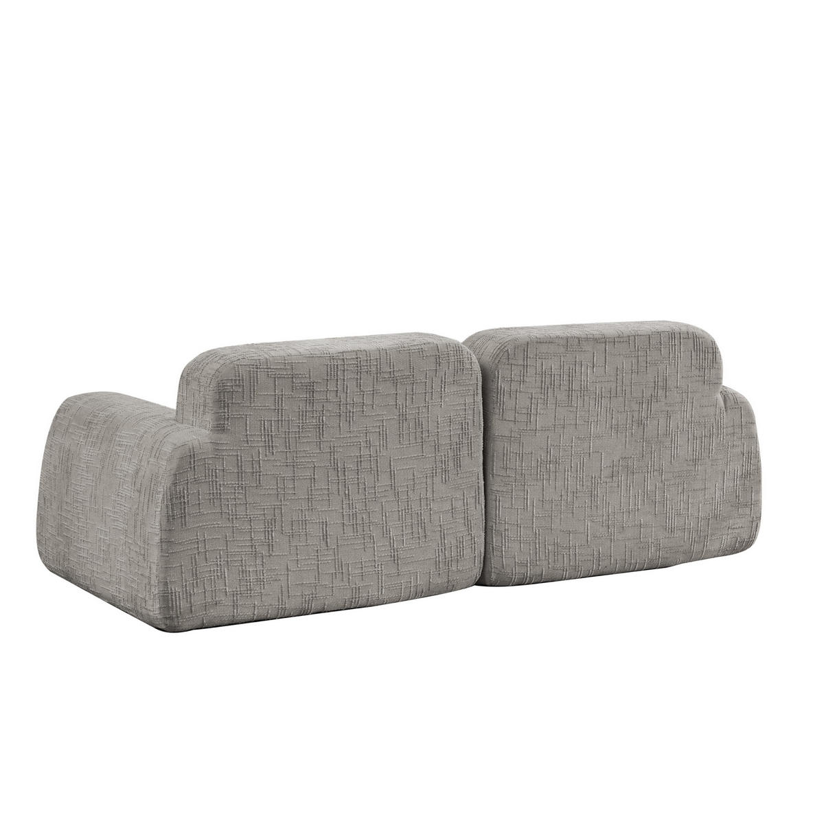 2-SITZER-SOFA DE-35114 mit Chenille-Bezug Grau - Grau, Textil (90.5/73/198cm) - ComfortXL