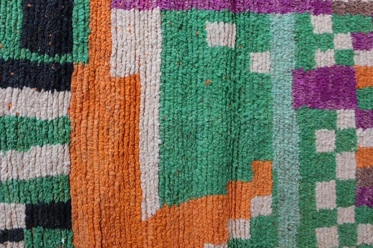 BERBERTEPPICH Teppichläufer marokkanisch aus reiner Wolle 200x 300 cm - Grün, Naturmaterialien (200/300cm) - AFK Living