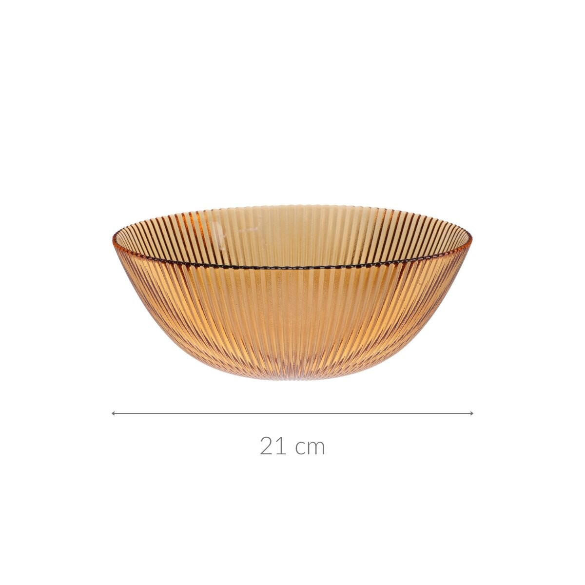 SCHALE Amber Ø 21 cm - Orange, Glas (21cm) - Home Styling Collection