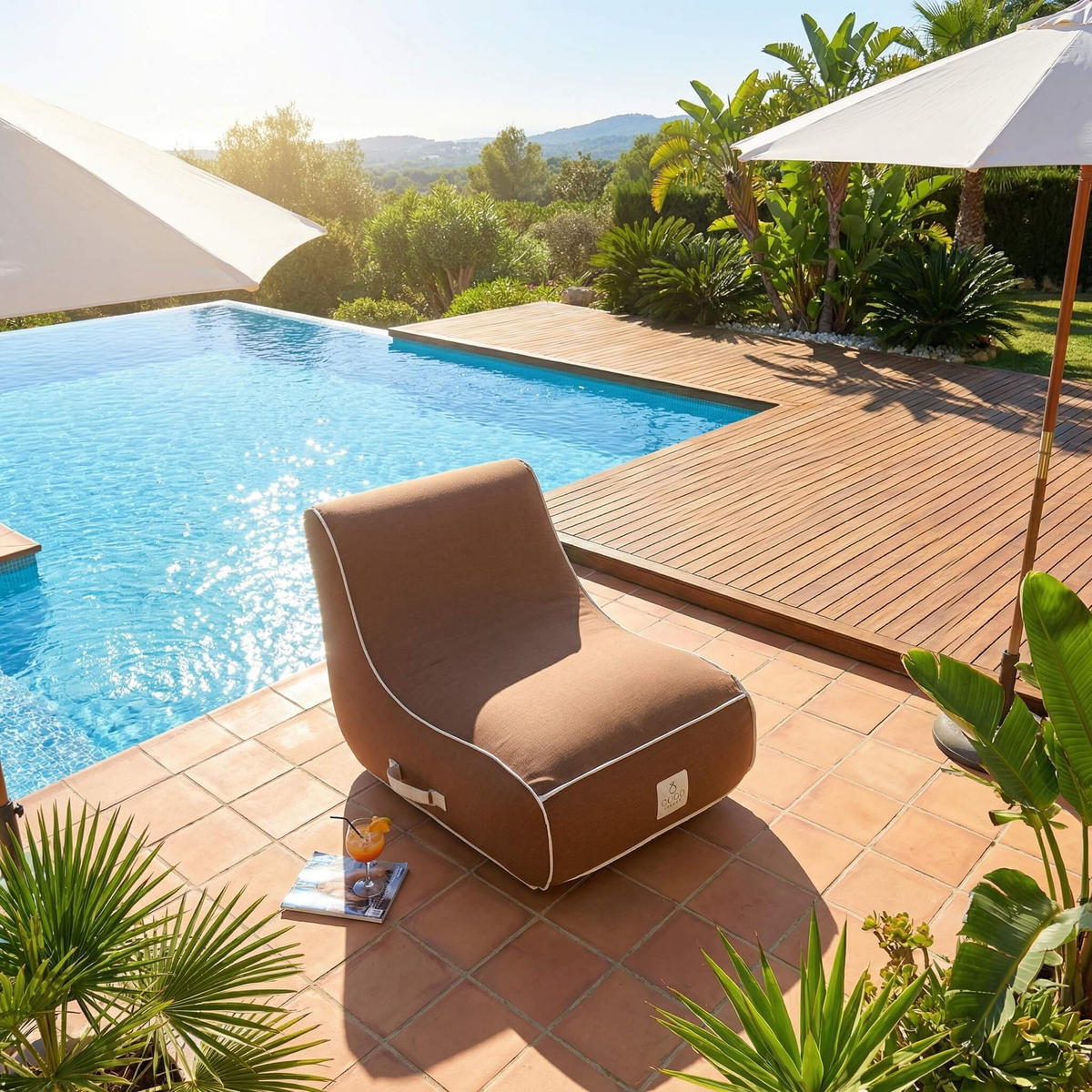 LOUNGESESSEL RIVIERA Braun - Braun, Kunststoff/Textil (75/75/75cm) - Coco Lounge